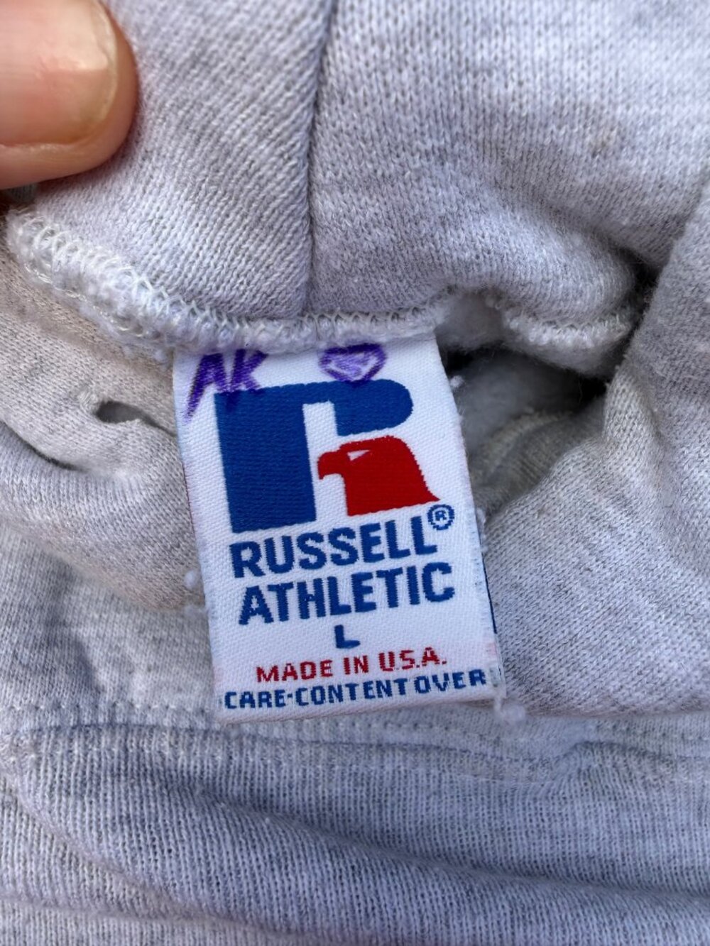 Vintage Russell Athletic USC Fencing Gray Hoodie L Made In USA - Picture 2 of 4